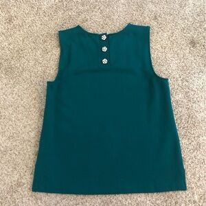 EUC J. Crew sleeveless top with jewel button back